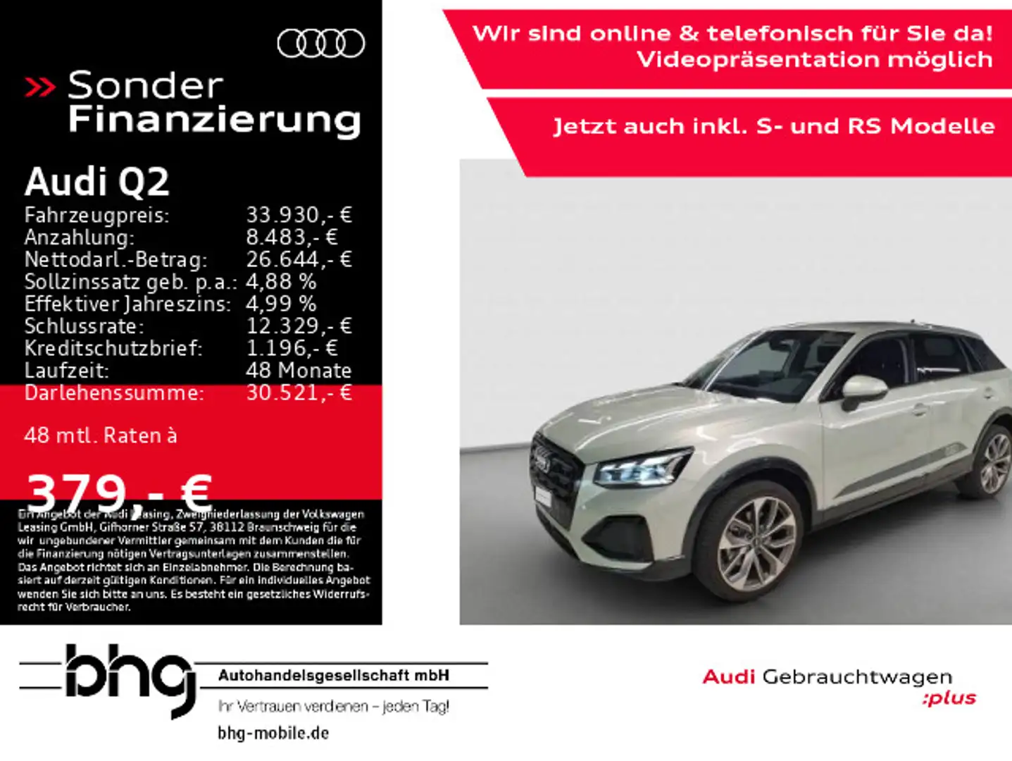 Audi Q2 35 TFSI S tronic advanced Silber - 1