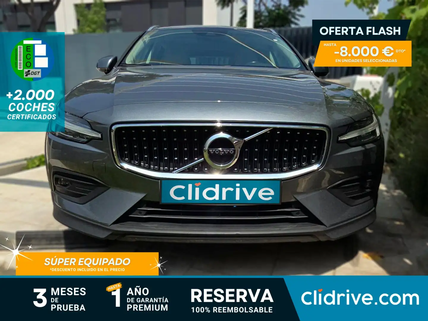 Volvo V60 Cross Country 2.0 B5 (G) AWD Pro AUTO Gris - 1