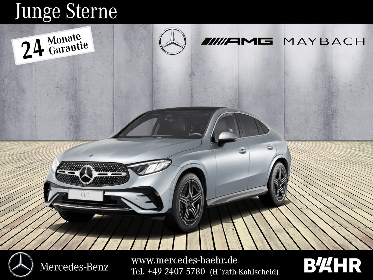Mercedes-Benz GLC 220 GLC 220 d 4M Coupé AMG/Distronic/Totwinkel/Pano Silber - 1