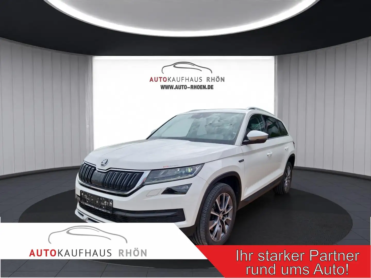 Skoda Kodiaq Kodiaq 2.0 TDI Scout 4x4, AHK, RFK, StdHzg. Blanc - 1
