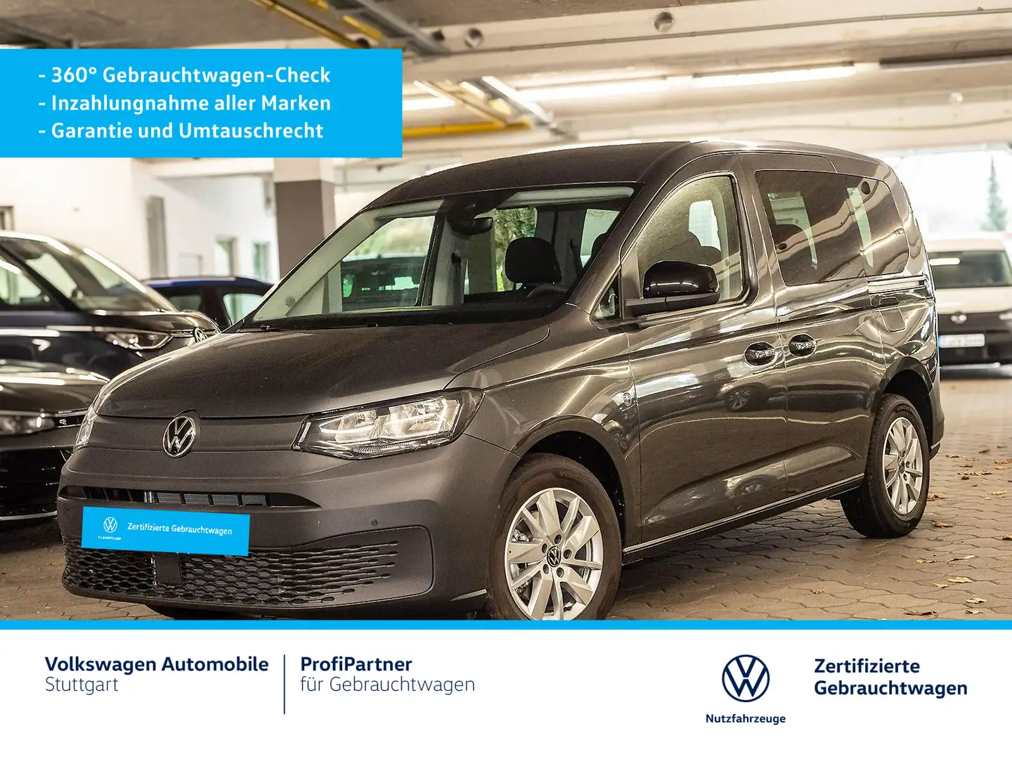 Volkswagen Caddy 2.0 TDI Euro 6e Klima  AHK Grau - 2