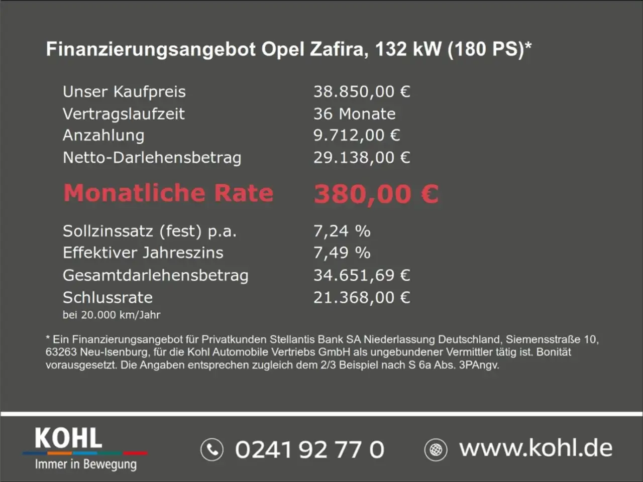 Opel Zafira XL Edition 2.0 Diesel 180PS AT8 9-Sitzer AHK PDC, миниатюра 2