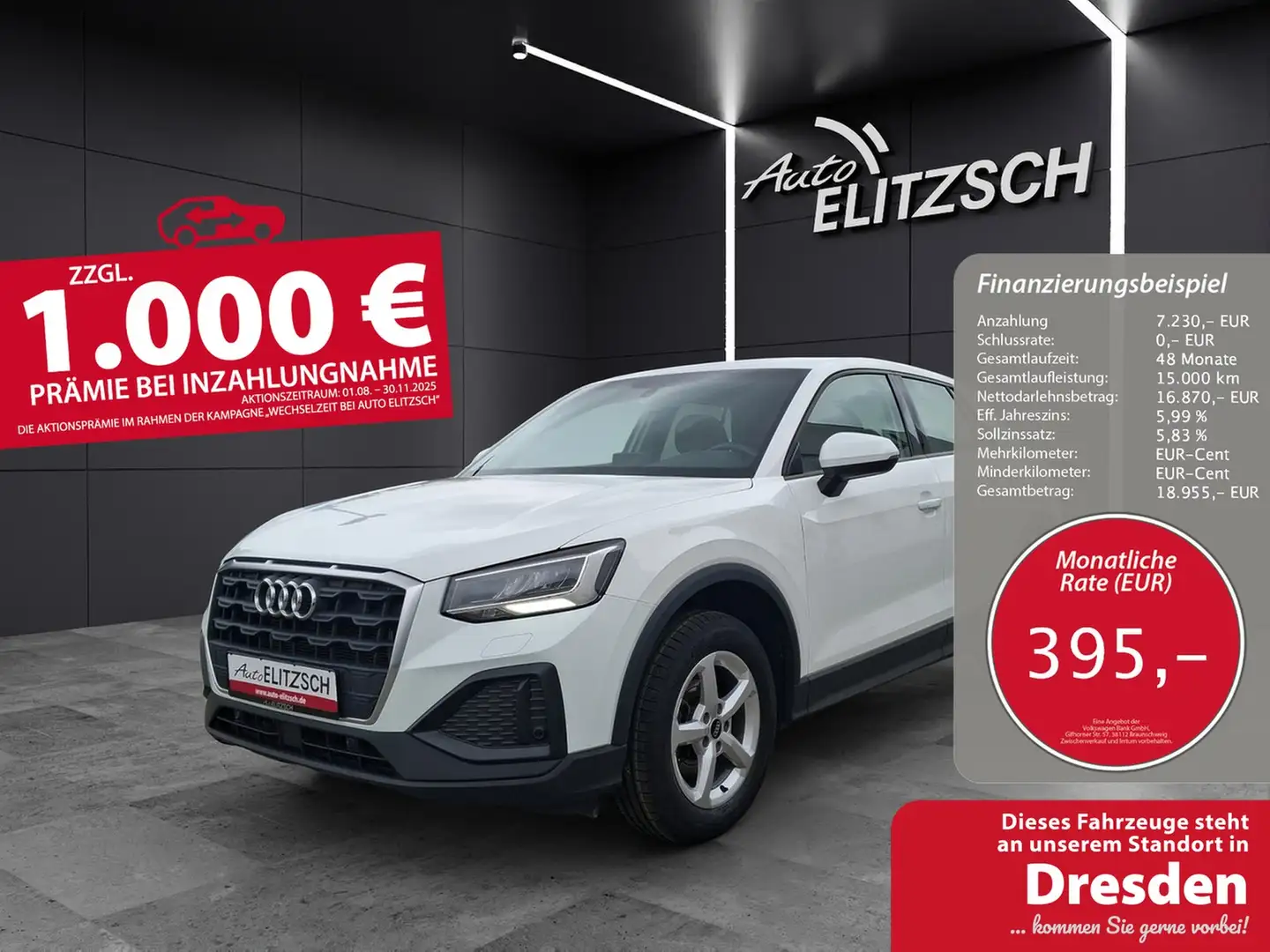 Audi Q2 35 TFSI S-tronic LED Navi PDC SH Weiß - 1