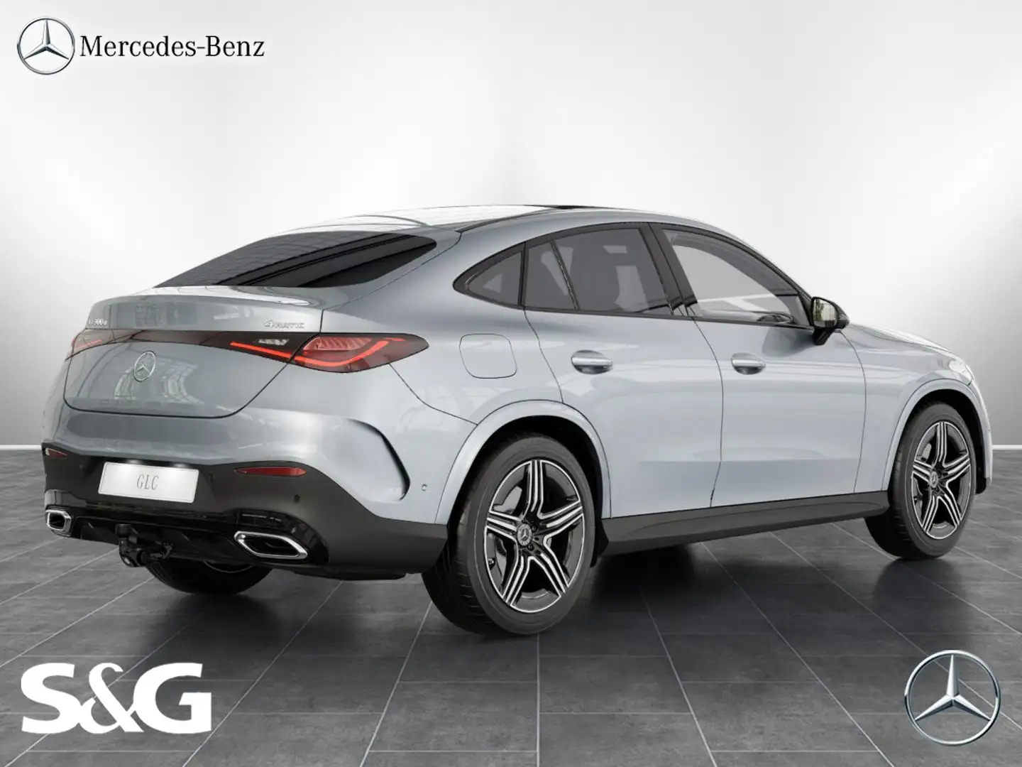 Mercedes-Benz GLC 300 d 4M Coupé AMG MBUX+360°+DI-LED+Pano+AHK Argintiu - 2