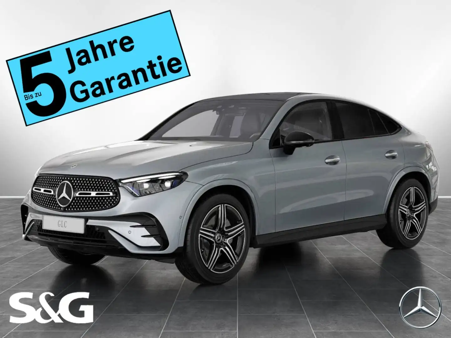Mercedes-Benz GLC 300 d 4M Coupé AMG MBUX+360°+DI-LED+Pano+AHK Argintiu - 1