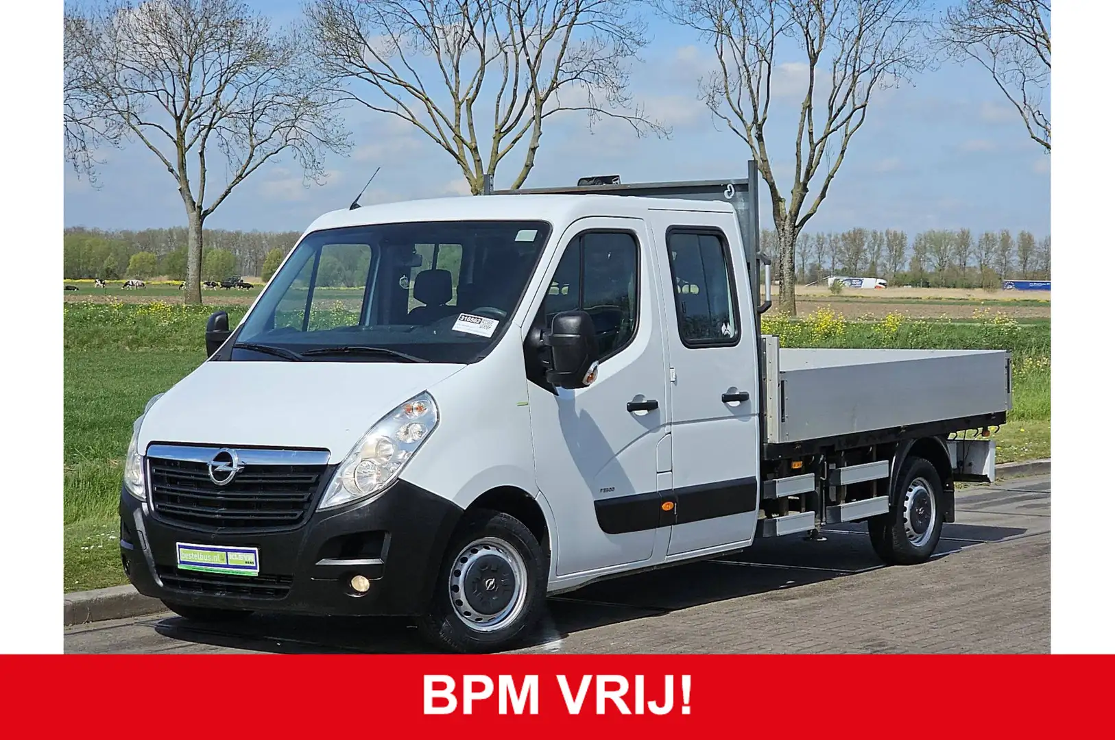 Opel Movano 2.3 CDTI L3 DC open laadbak, HIAB 029 KRAAN, airco Weiß - 1