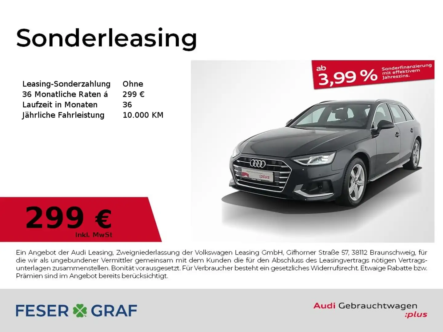 Audi A4 Avant Advanced 35 TDI S tronic V-Cockpit/Navi Grau - 1
