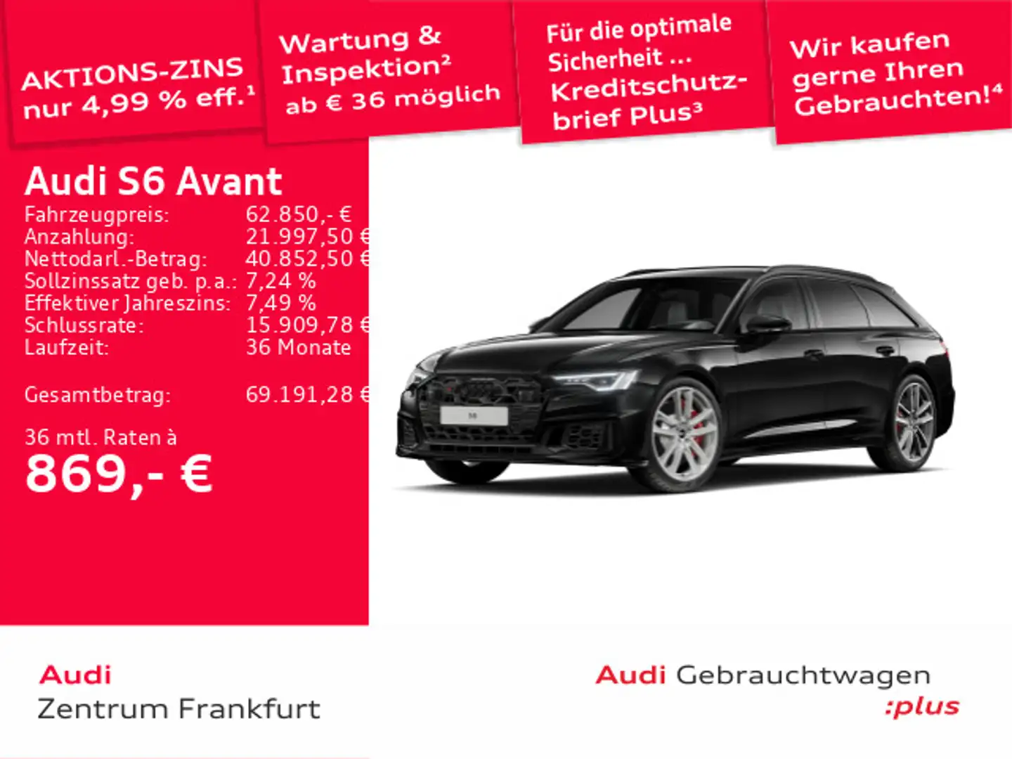 Audi S6 TDI tiptronic MatrixLED Luft AHK Schwarz - 1