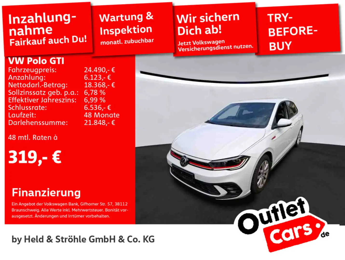 Volkswagen Polo GTI 2.0 TSI DSG beats+MATRIX+PDC+SHZ+APP Blanc - 1