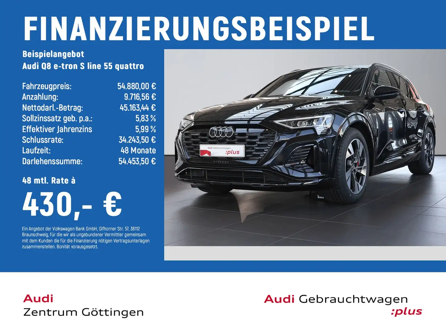 Audi Q8 e-tron S line 55 quattro +MATRIX LED+HEAD UP Negro - 2