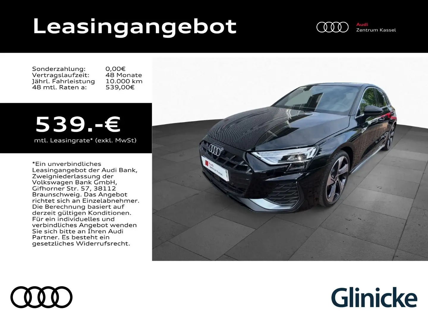 Audi A3 S line 35 TDI Matrix SONOS HuD Kam. Schwarz - 1