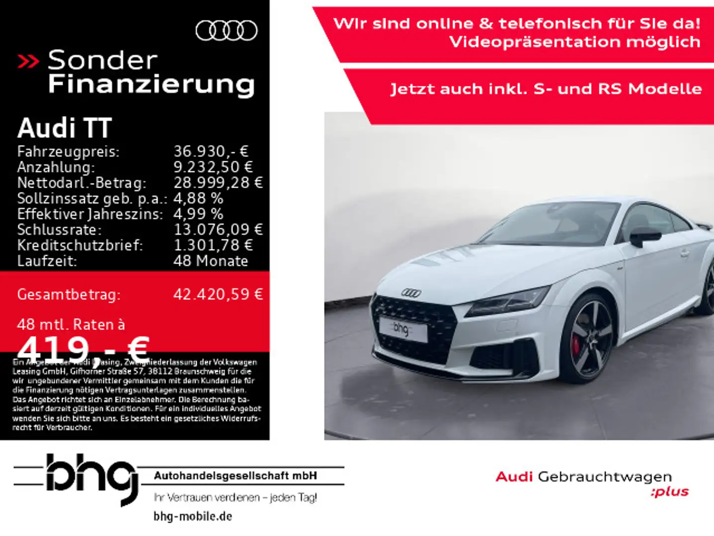 Audi TT Coup 45 TFSI quattro Bianco - 1