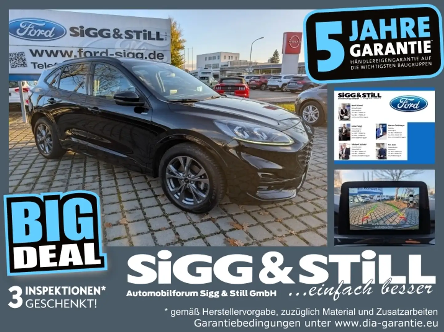 Ford Kuga 1.5 ST-Line X AHK*B&O*LED*HUD*NAVI*2xCAM*4xSHZ Zwart - 1