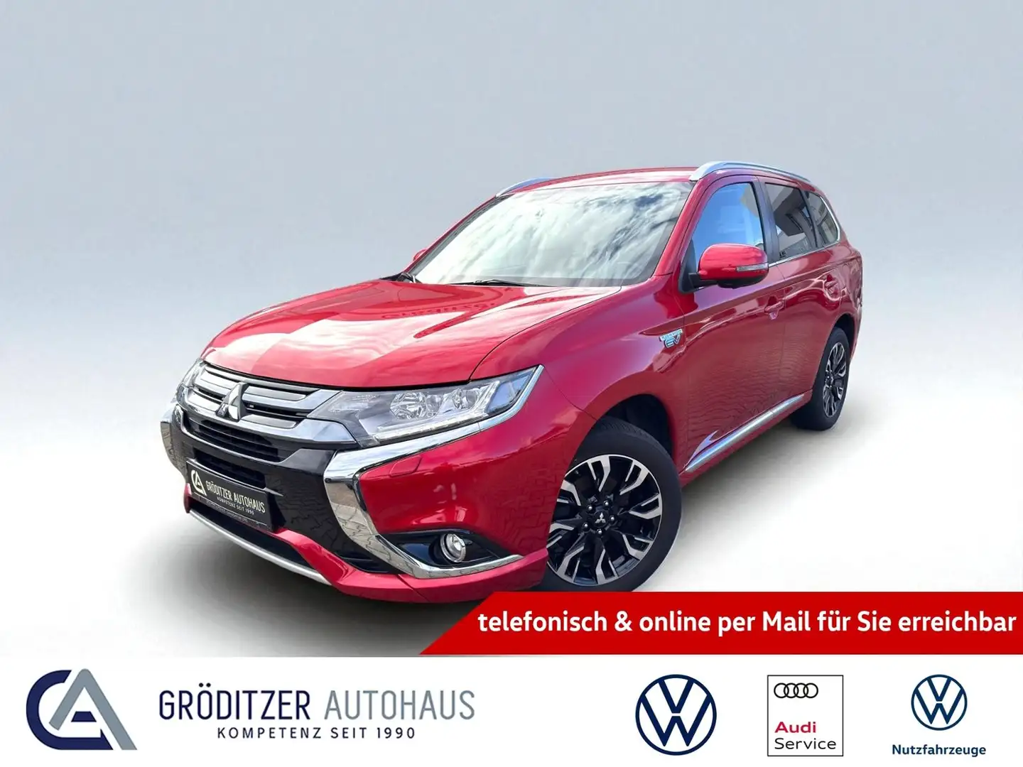 Mitsubishi Outlander PHEV Plus 4WD STH|1.Hand|CAM|NAV Rouge - 1