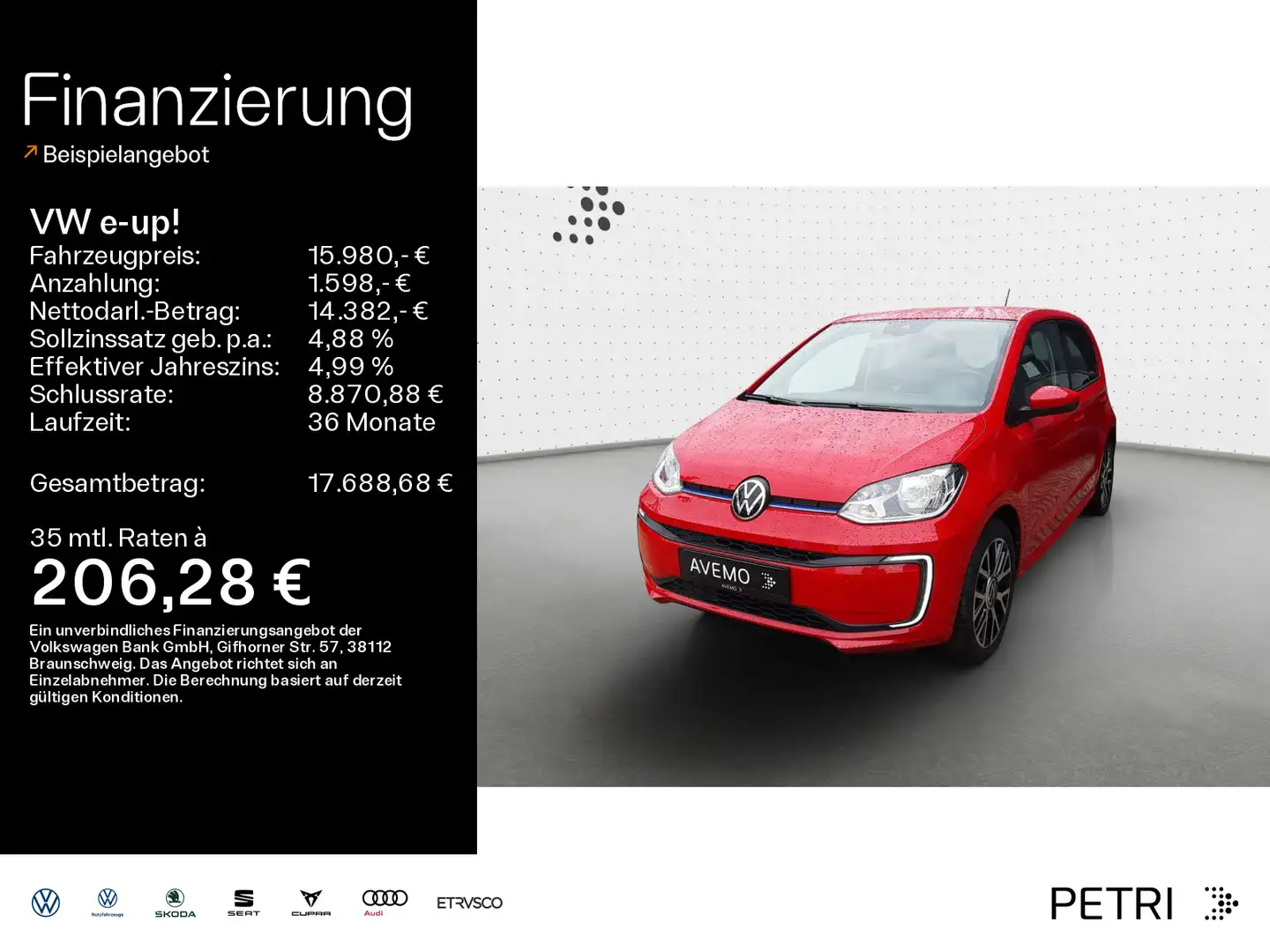 Volkswagen e-up! Style "Plus"*Kamera*DAB+*ZVF*PDC*MFL*SHZ* Rosso - 1