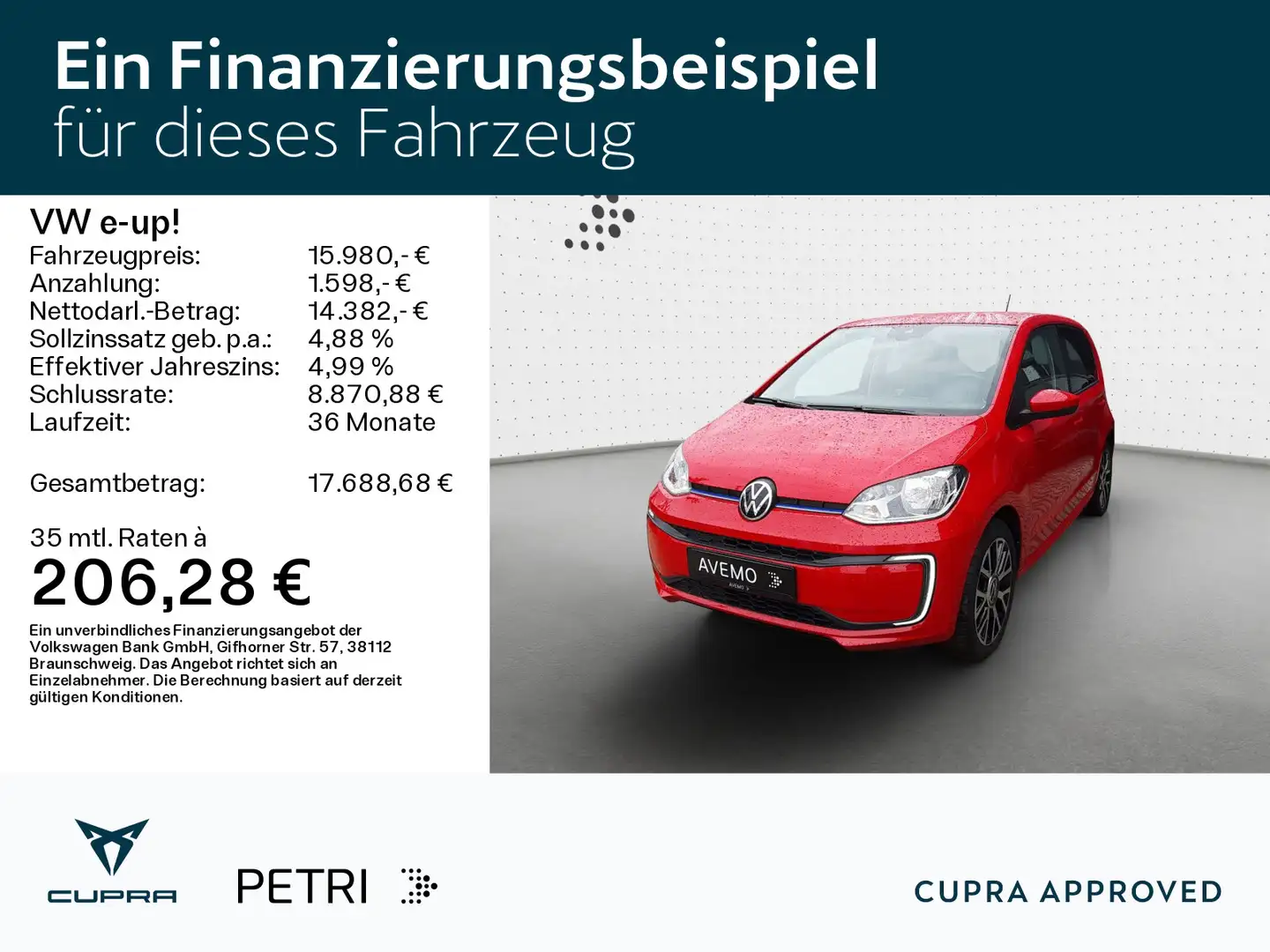 Volkswagen e-up! Style "Plus"*Kamera*DAB+*ZVF*PDC*MFL*SHZ* Rosso - 2