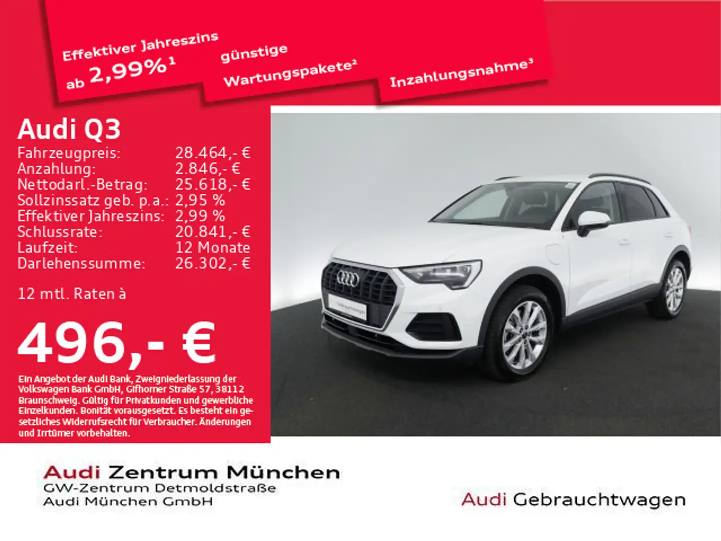 Audi Q3 45 TFSI e S tronic Virtual+/Navi+ Blanco - 1