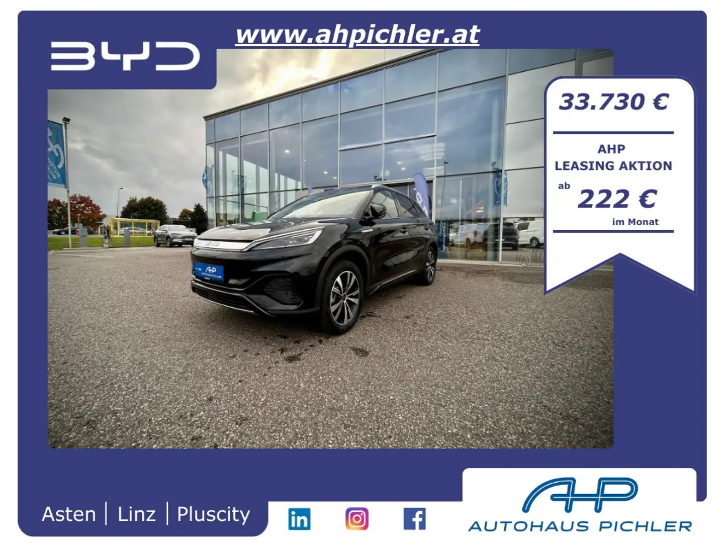 BYD Atto 3 Comfort MY2025 60,5 kWh 204PS Aut. LEASING AKTION Schwarz - 1