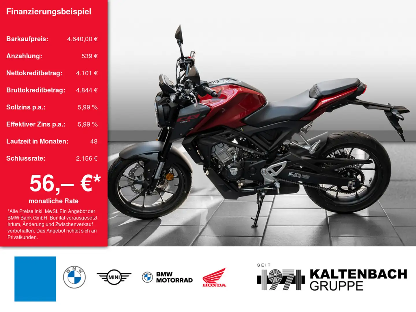 Honda CBF 125 LED SCHEINWERFER Rojo - 1