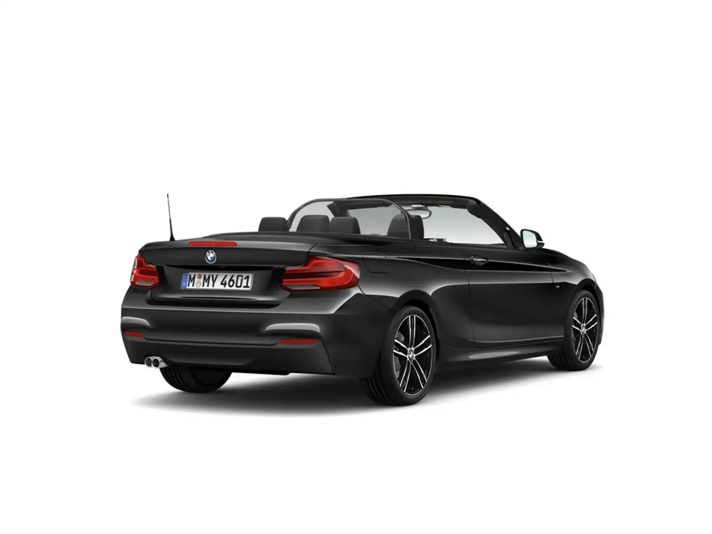 BMW 220 i Cabrio M-Sport LED NAVI H/K KAMERA LEDER Noir - 2