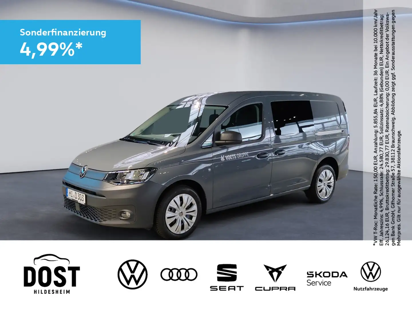 Volkswagen Caddy Kasten Maxi 5-Sitzer 2,0 l TDI 6-Gang AHK Grau - 1