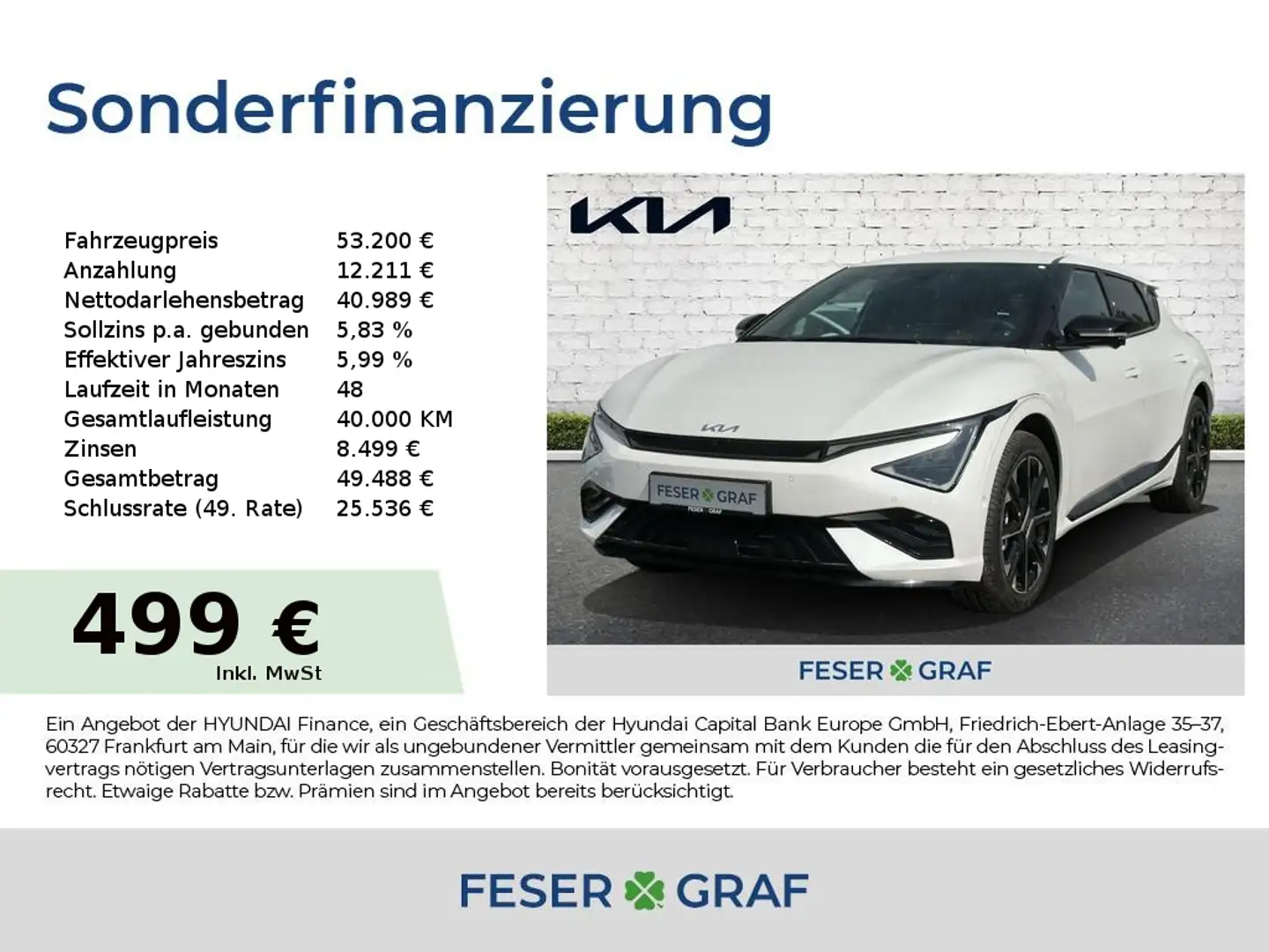 Kia EV6 PE GT Line 84 AWD WP ASS+ SD DE TE Weiß - 1