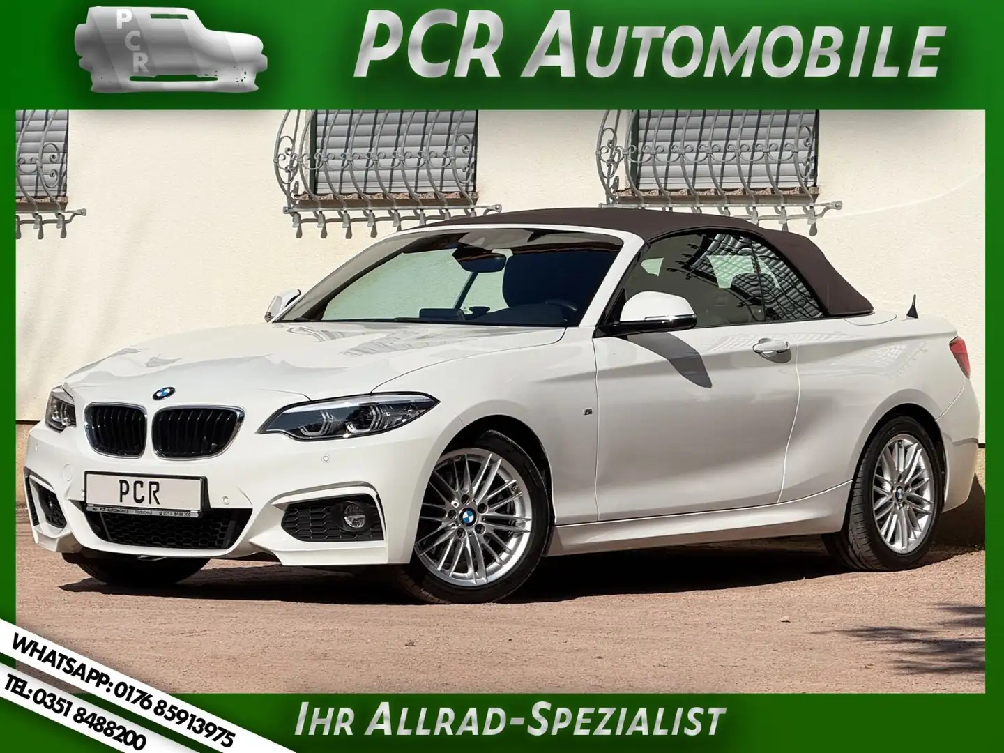 BMW 220 i Cabrio M Sport LED AHK SPORTAUTM. NAVI Blanc - 1