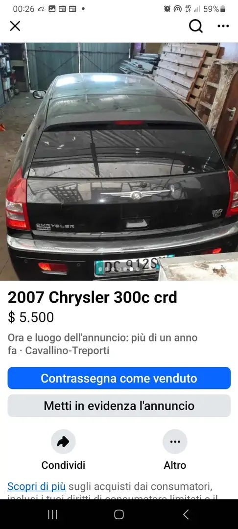 Chrysler 300C 300C touring 3.0 V6 crd auto Nero - 2