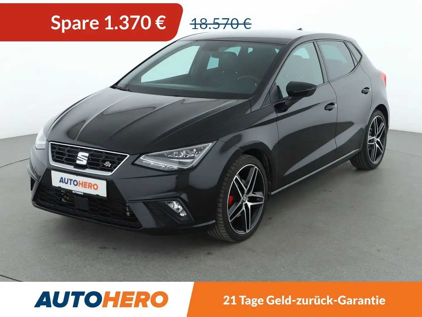 SEAT Ibiza 1.0 TSI FR Aut.*NAVI*ACC*PDC*SHZ*BEATS* Schwarz - 1