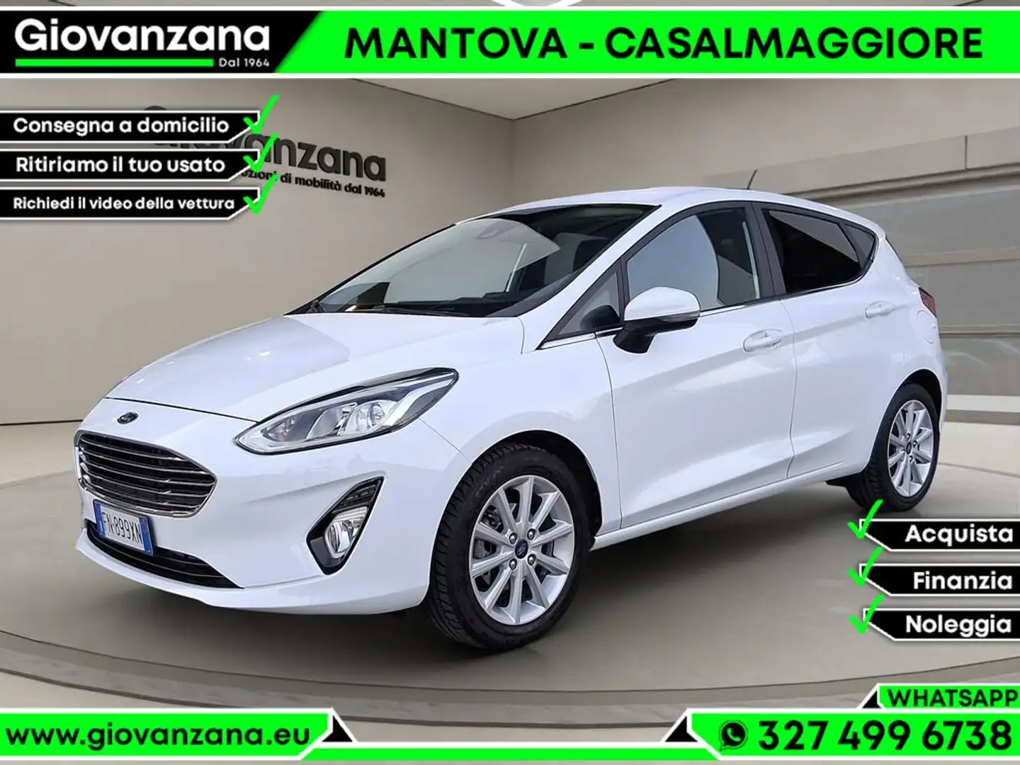 Ford Fiesta 5p 1.1 Titanium 85cv NEOPATENTATI Weiß - 1