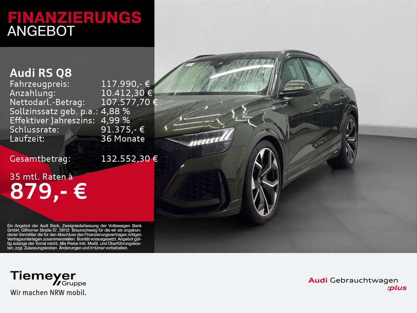 Audi RS Q8 RSQ8 TFSI Q EXCLUSIVE UPE192 LM23 KERAMIK PANO M Grün - 1