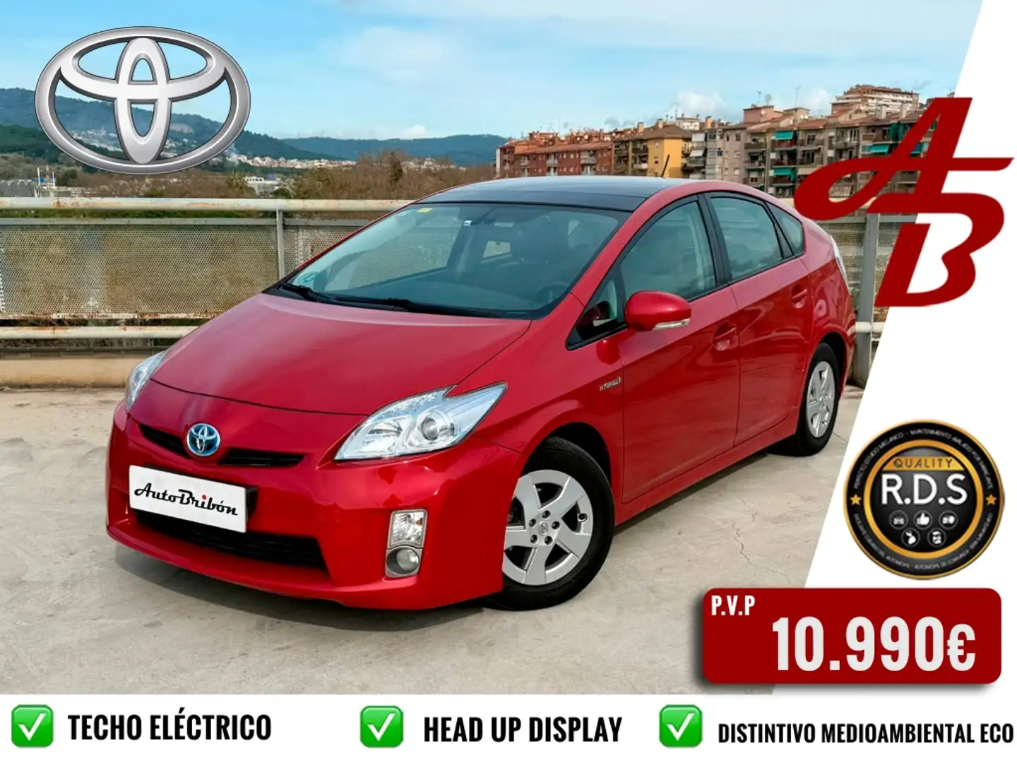 Toyota Prius 1.8 HSD Advance Rojo - 1