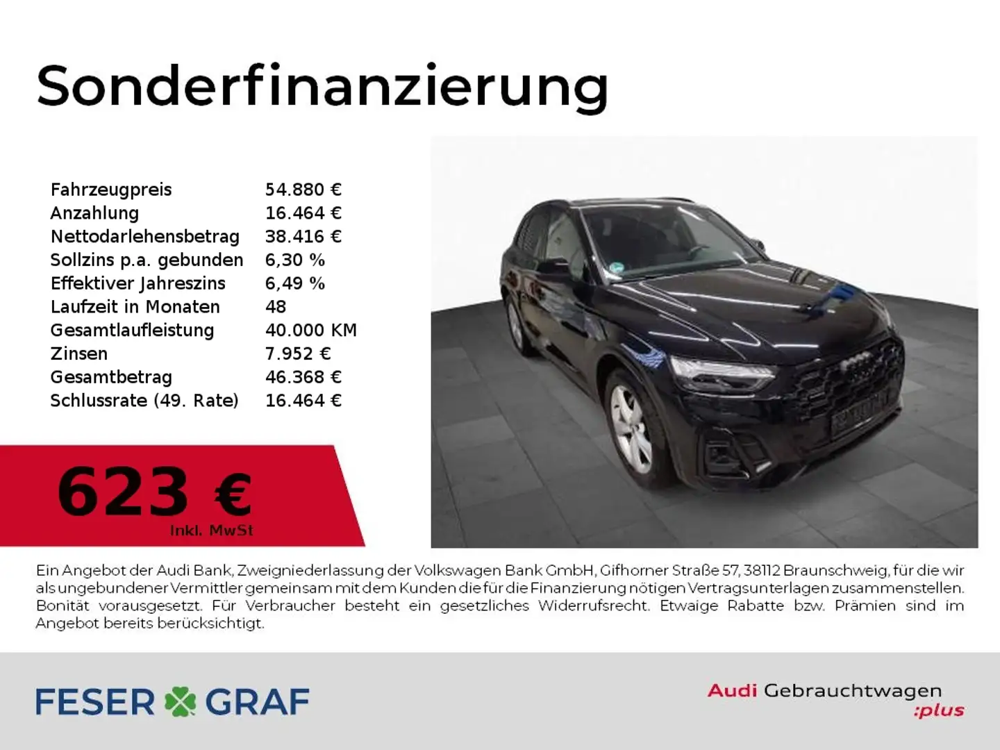 Audi Q5 40 TDI qu S Line Int Pano,Standhzg,Luft/air,Matrix Schwarz - 1