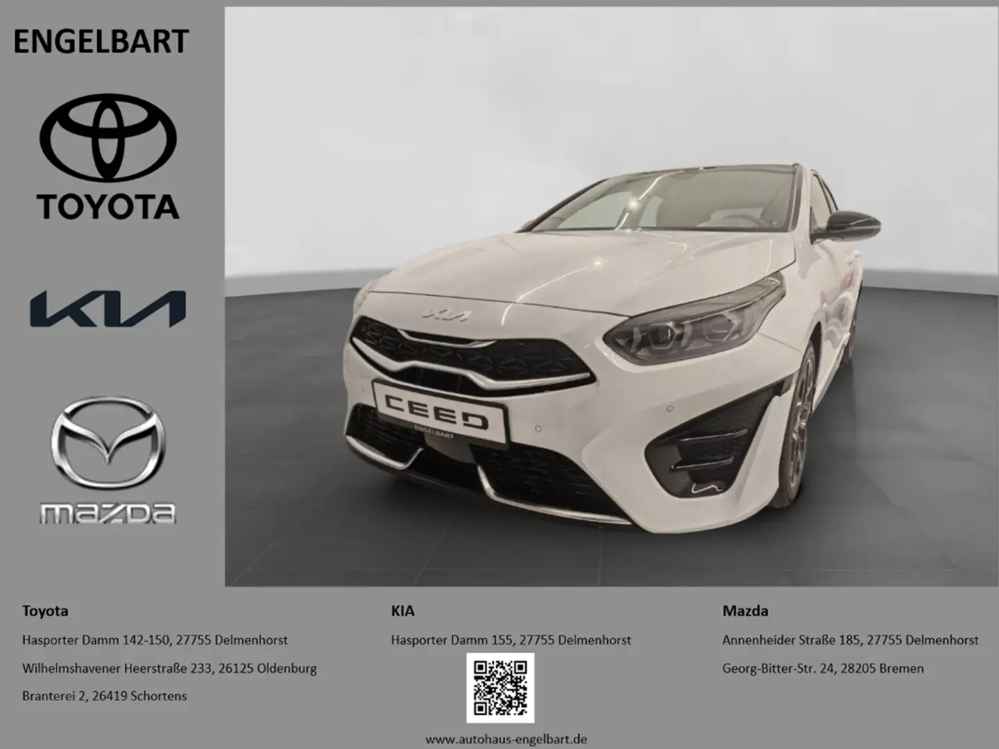 Kia Ceed / cee'd GT-Line 1.5T Technologie-Paket Leder-Paket Weiß - 1