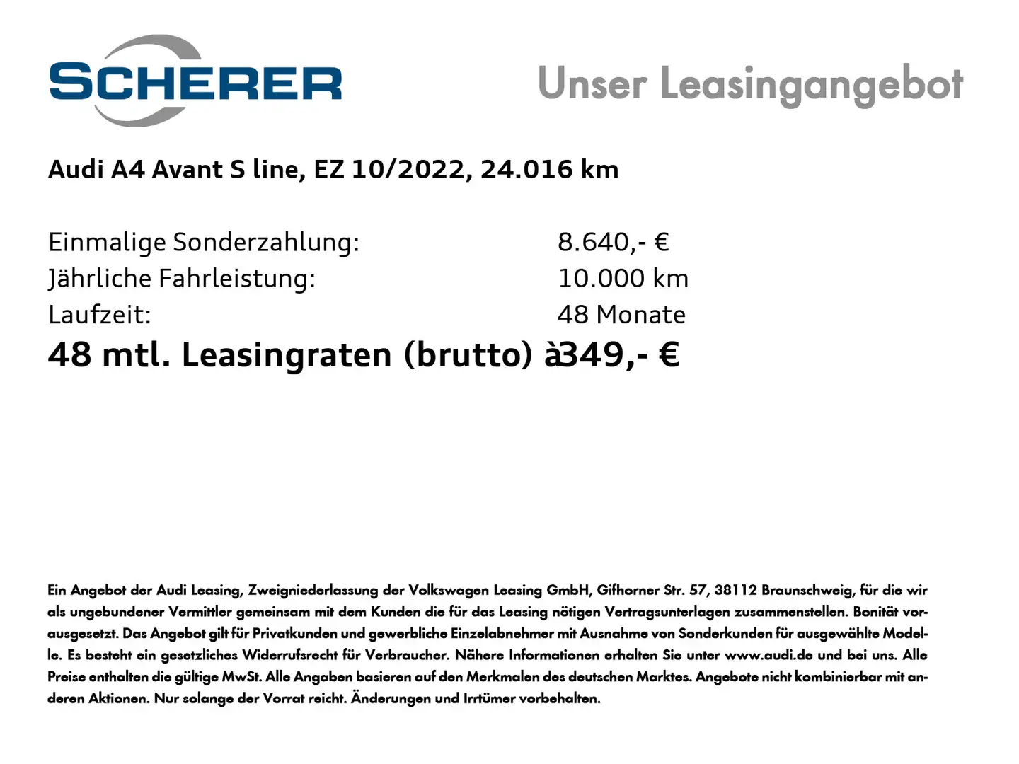 Audi A4 35 TDI, S-LINE, WKR, NAVI, ACC, SITZHZG Schwarz - 2