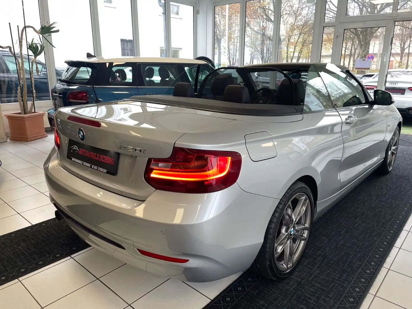 BMW 220 i Cabrio Sport Line*Navi*Leder*LED*Xenon*EU6 Argent - 2