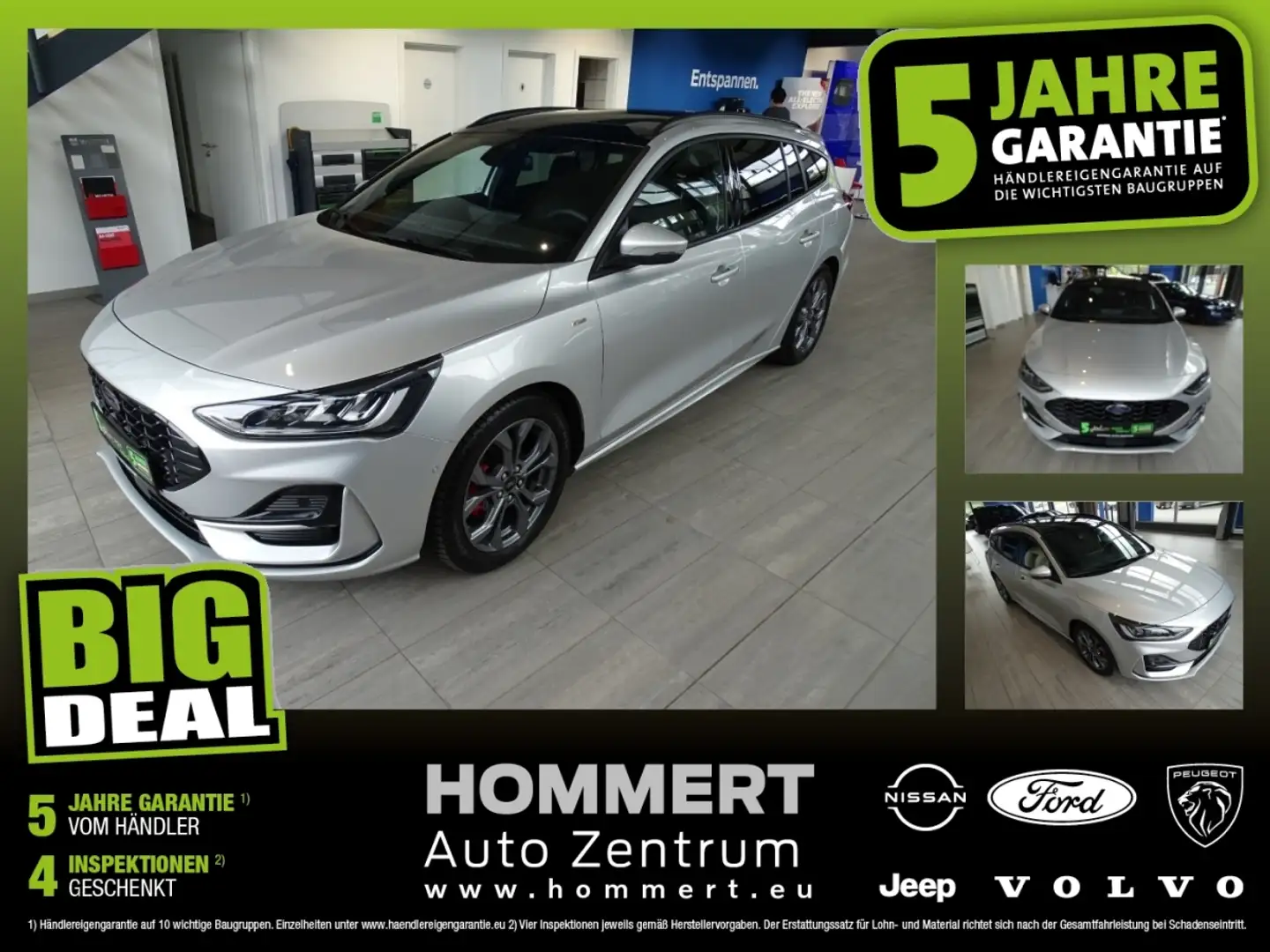 Ford Focus Turnier 1.0 EcoBoost ST-Line X *Park*Pano* Silber - 1
