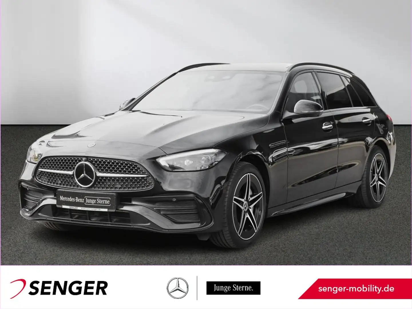 Mercedes-Benz C 300 e T AMG Distronic Digital-Light Pano AHK Zwart - 1