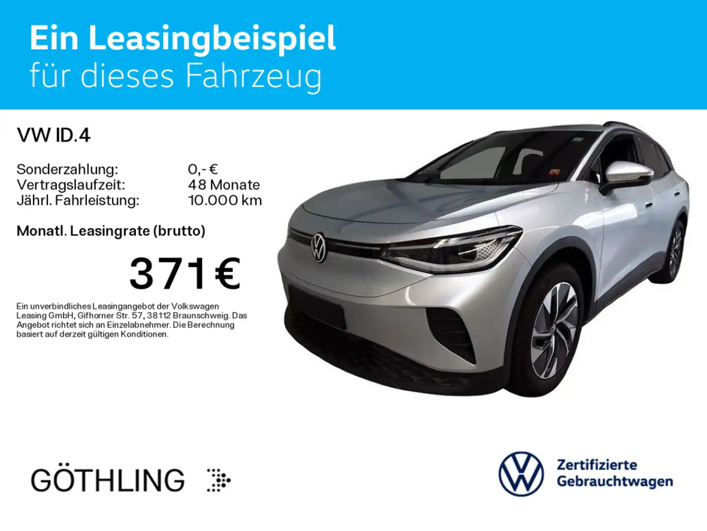 Volkswagen ID.4 Pro*NAVI*WP*SHZ*IQ-Light*Design*ASG*AllSeas Argent - 2