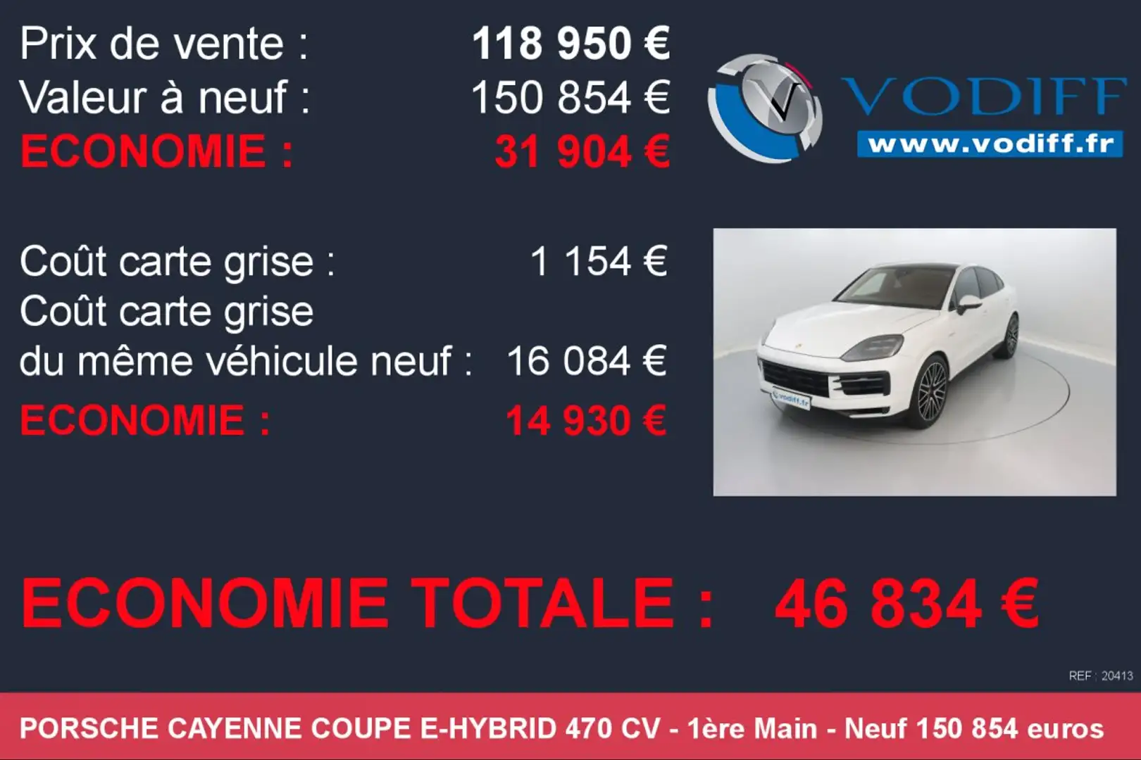 Porsche Cayenne E-HYBRID 470 CV Blanc - 2