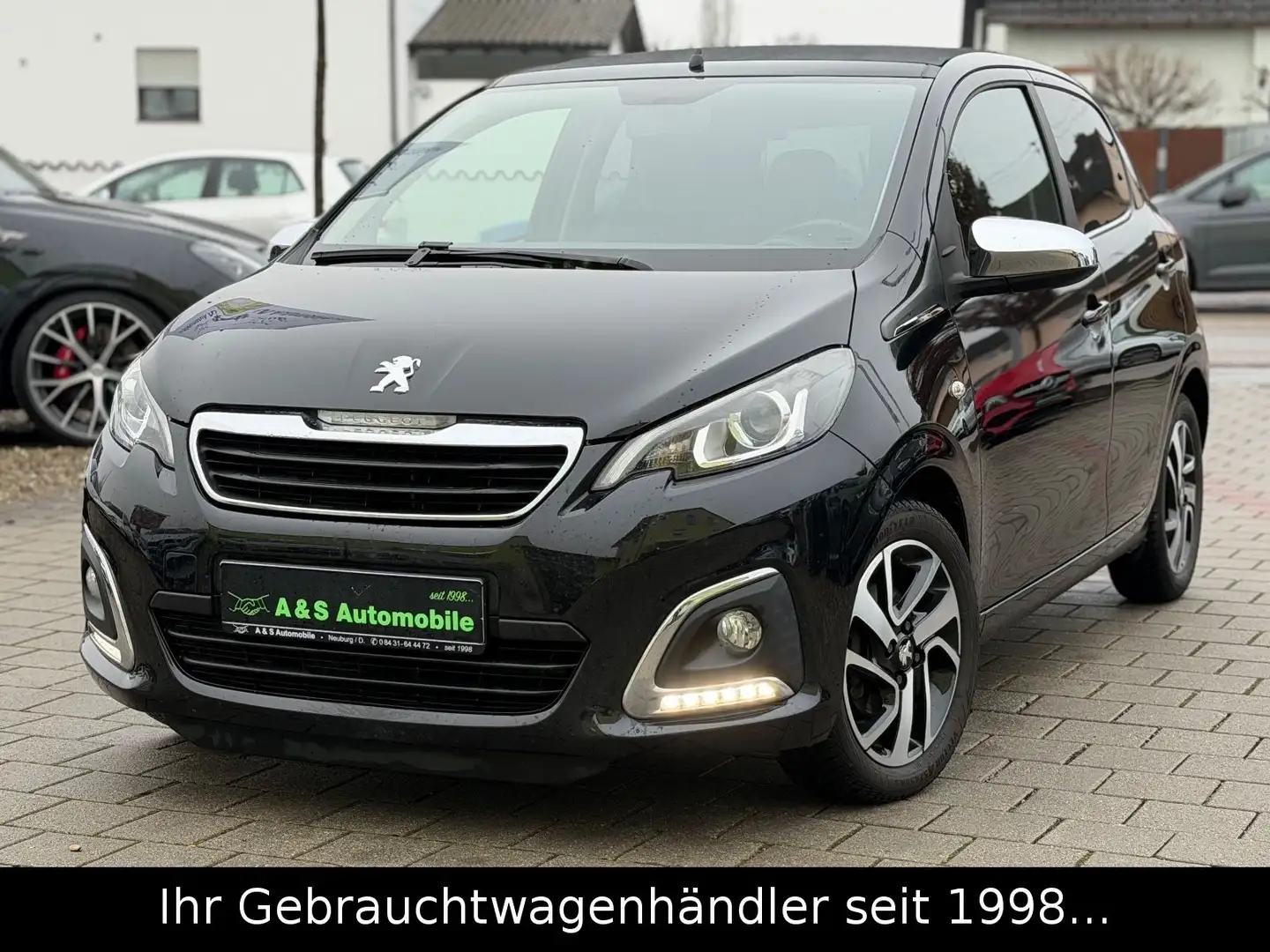 Peugeot 108 1.0 TOP Allure *FALTDACH/KAMERA/SHZ/APPLE* Schwarz - 1