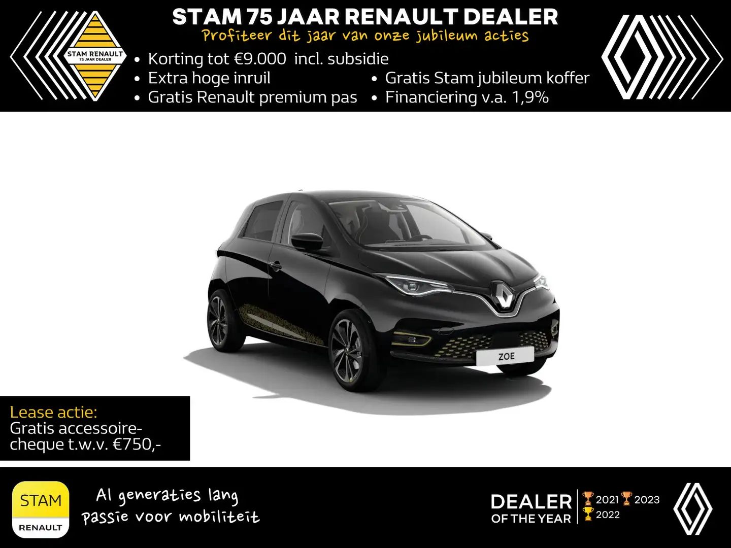 Renault ZOE E-TECH Electric R135 1AT Iconic Hatchback | Automa Noir - 1