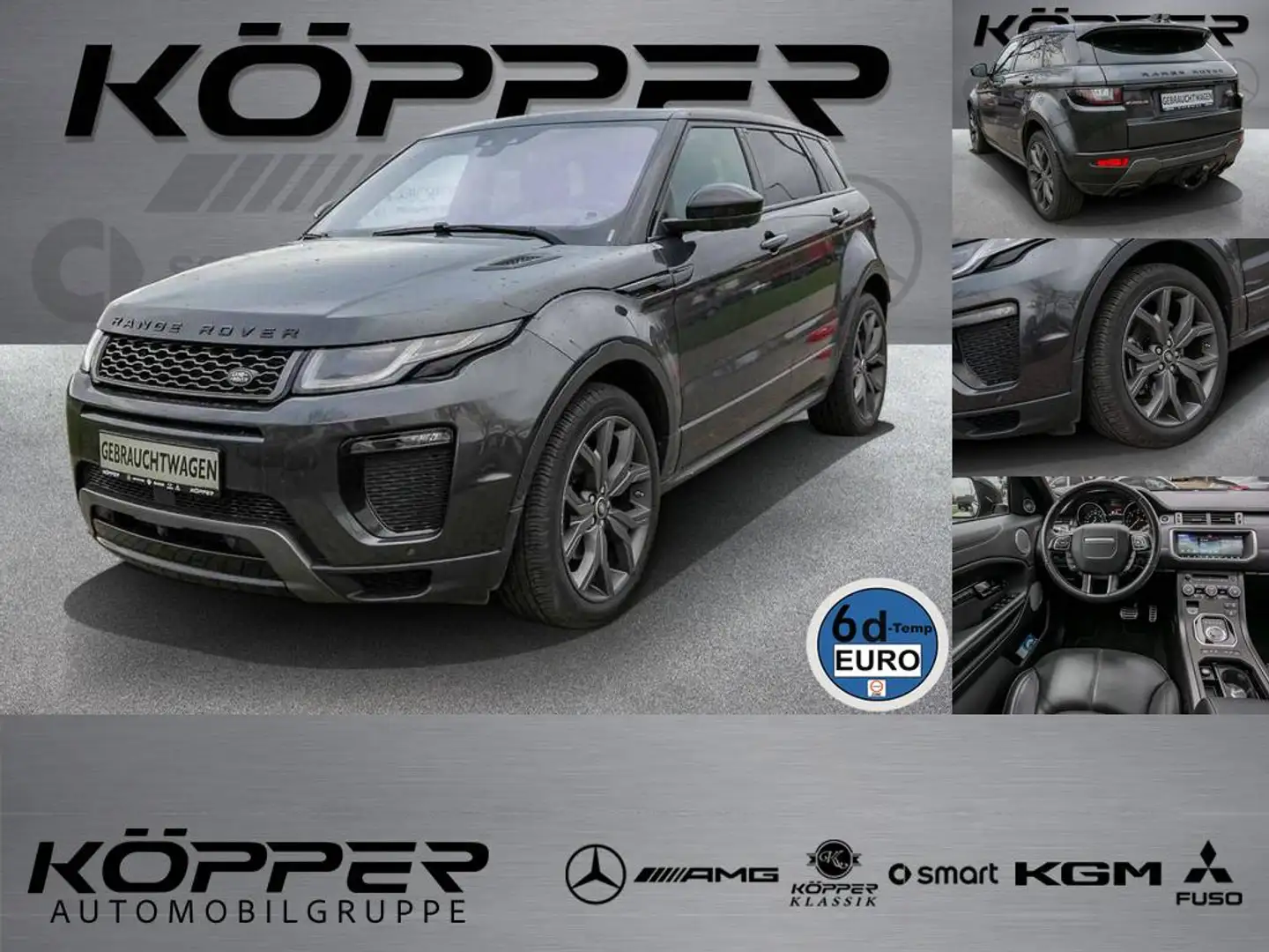 Land Rover Range Rover Evoque 2.0 TD4 Leder SHD Kamera Navi Grau - 1