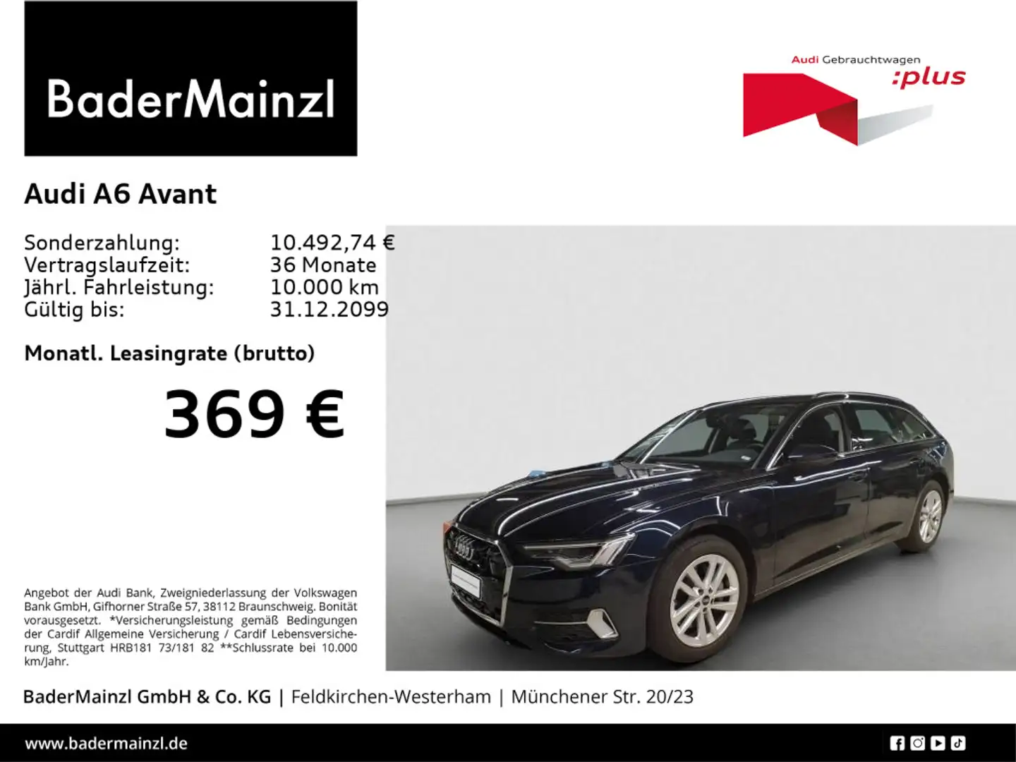 Audi A6 50 TDI quattro AHK Navi SHZ Kamera ACC Blau - 1