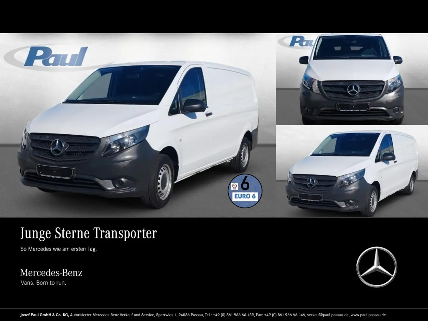 Mercedes-Benz Vito 116 CDI KA Klima+9G+AHK2,5+Regensensor Weiß - 1