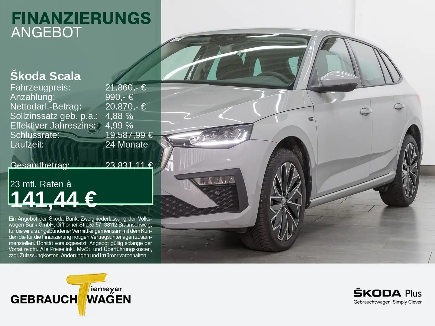 Skoda Scala 1.0 TSI DSG SELECTION MATRIX NAVI KAMERA A Grau - 1