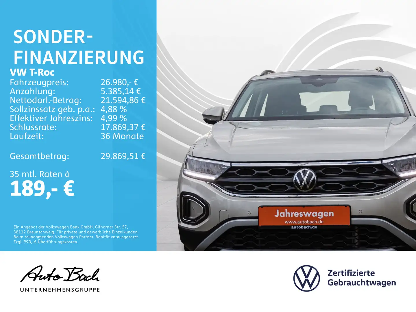 Volkswagen T-Roc 1.5 TSI "MOVE" DSG Navi LED Digital Cockpi Silber - 2