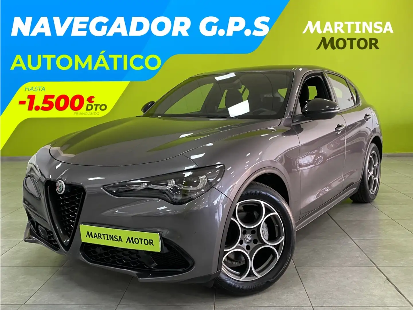 Alfa Romeo Stelvio 2.2 Sprint RWD Aut. 160 Gris - 1