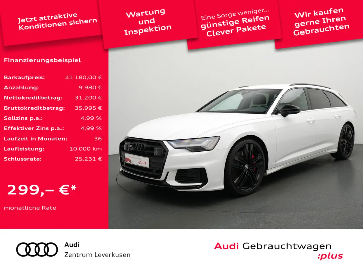 Audi S6 Avant quattro ACC AHK NAVI B&O SHZ Weiß - 1