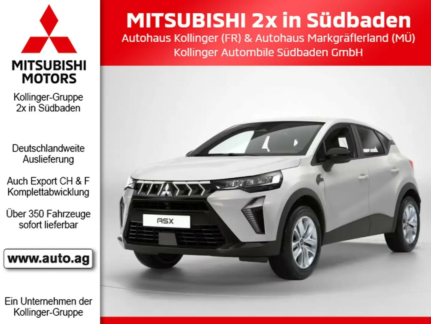 Mitsubishi ASX 1.2 DIAMANT TURBOBENZINER MY26 Wit - 1